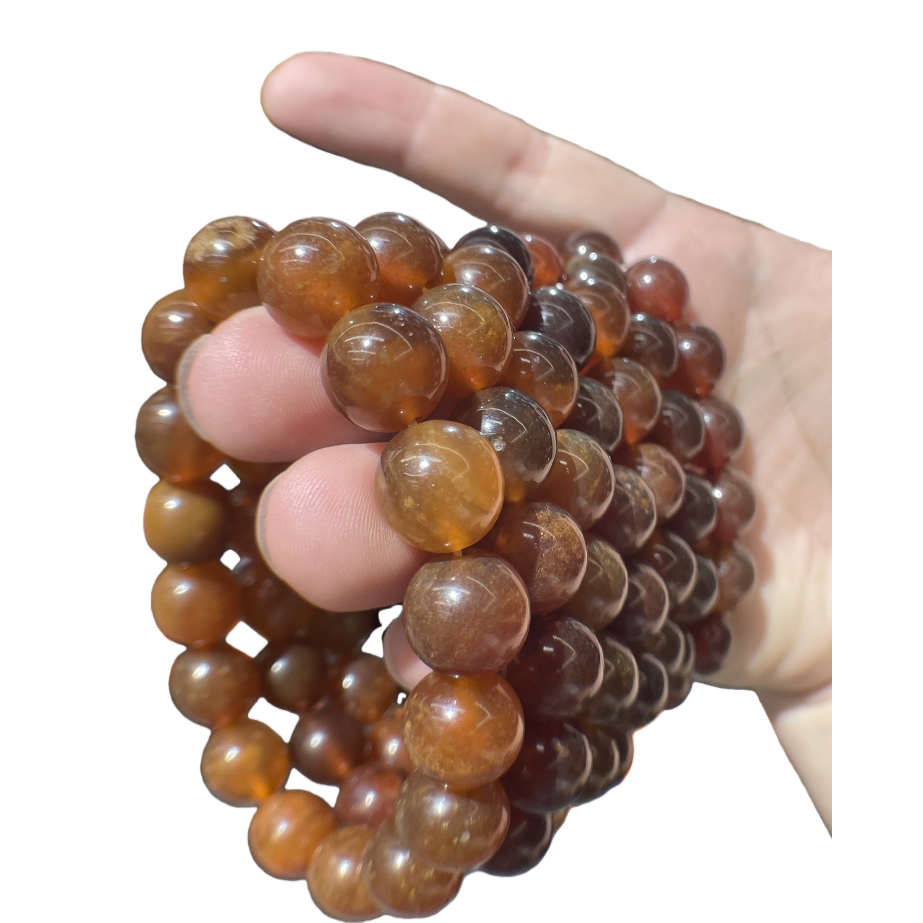 Pulsera de moda 12mm perlas redondas flor jade jade pincho mano mujer simple personalidad tendencia accesorios regalar Item Picture