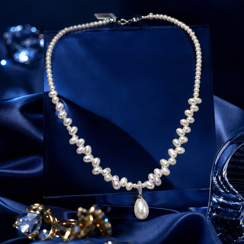 Elegant white pearl necklace, simple and versatile, a fashionable gift accessory for women Specification image
