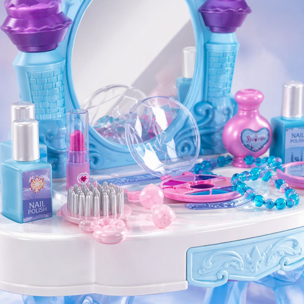 Azul castillo forma vanity simple moderno niños mesa de maquillaje con cajón de almacenamiento multifuncional dormitorio muebles Application Scenario