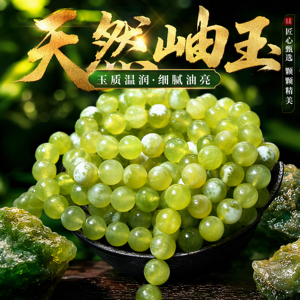Qingxiuyu tapa de leche pulsera de moda 10mm cuentas redondas natural xiuyu jade pintos de mano versión coreana juventud 100 accesorios pulsera tendencia