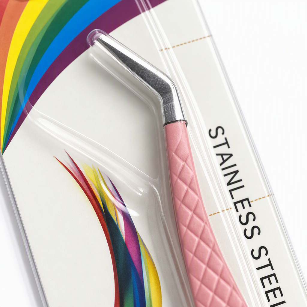 Pinzas especiales para ciliar anilox de fibra rosa sujeción meticulosa herramienta ciliar profesional suministros de belleza Application Scenario