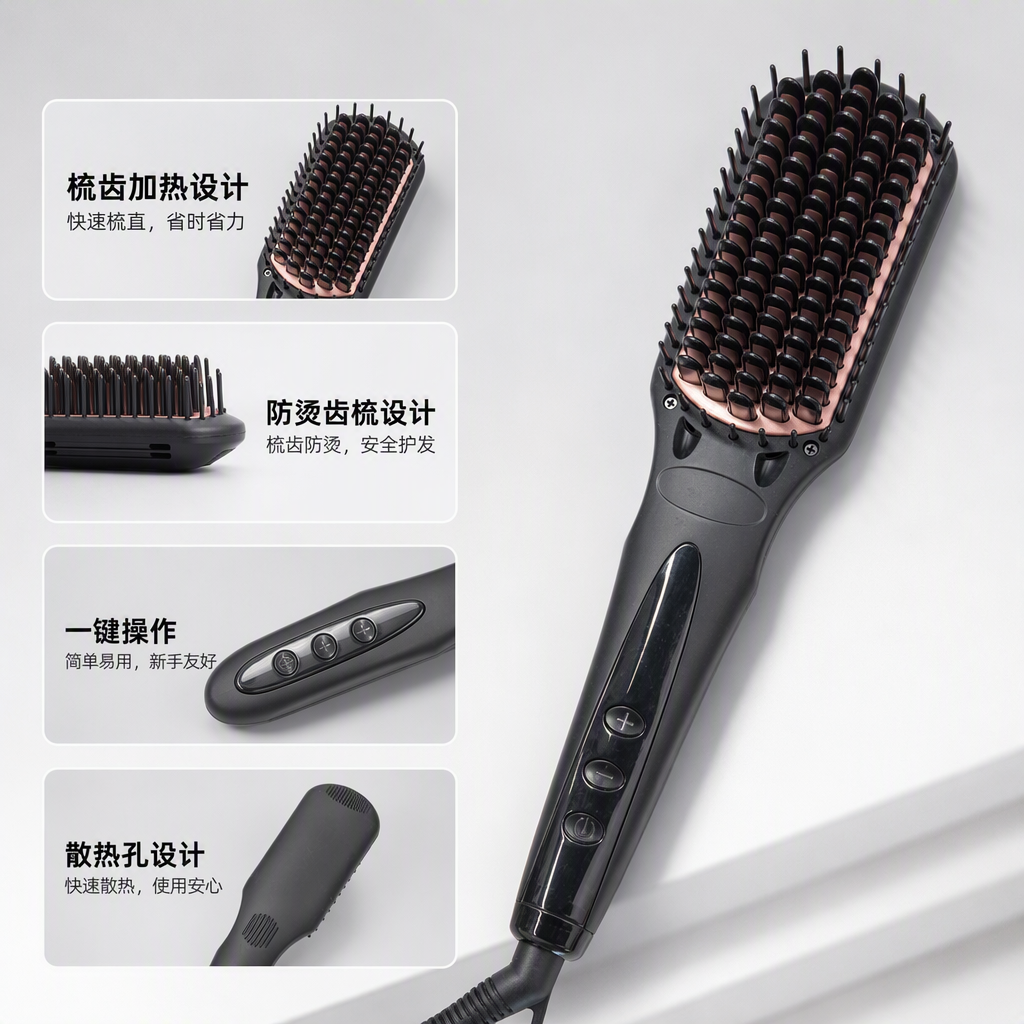 ENERGY MAX Electric Hair Comb Portable Home Hair Comb Hair Care and Styling Wonder 112820909