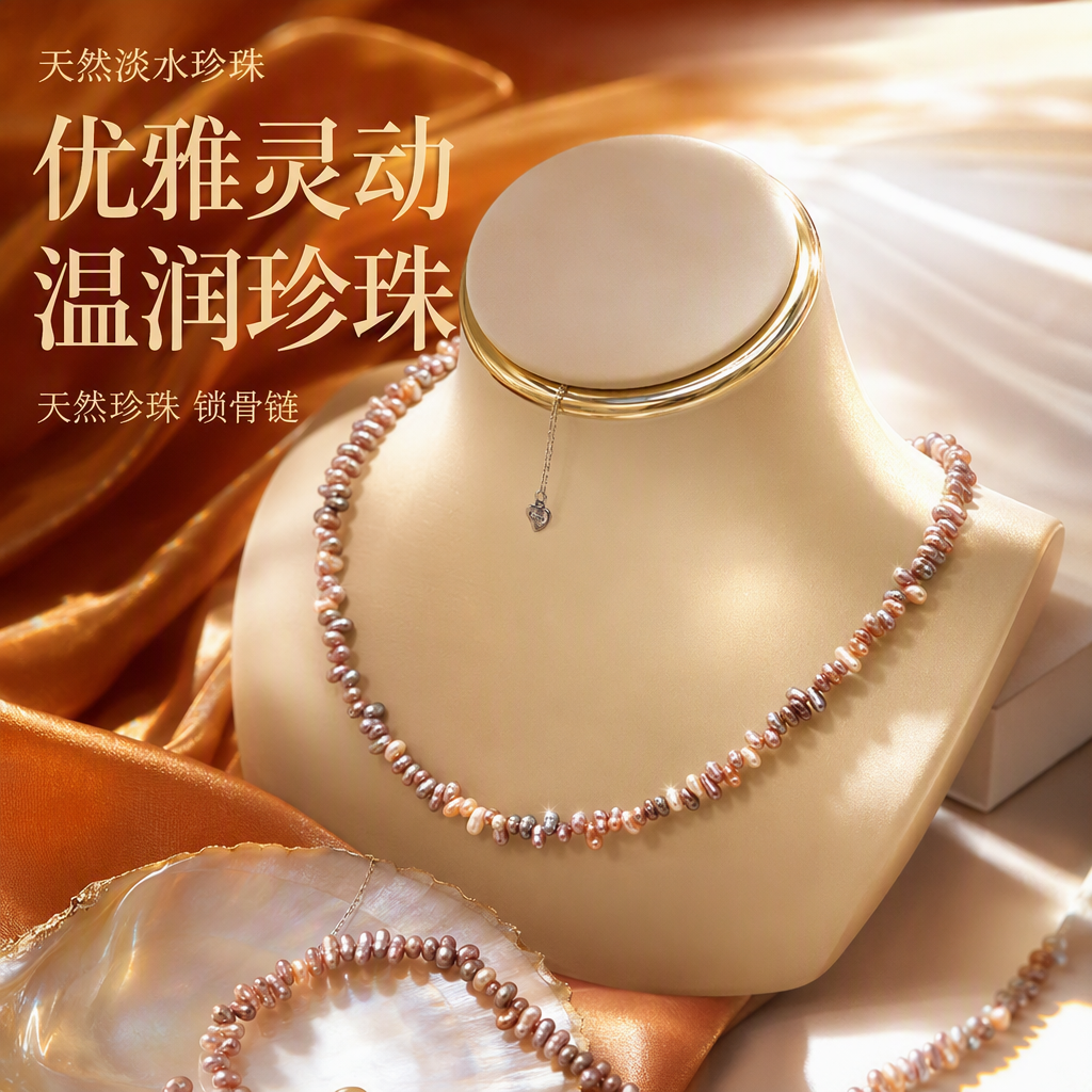 This fashionable and colorful pearl necklace is versatile for women, trendy, simple and elegant. It makes perfect gifts, accessories and ornaments Specification image