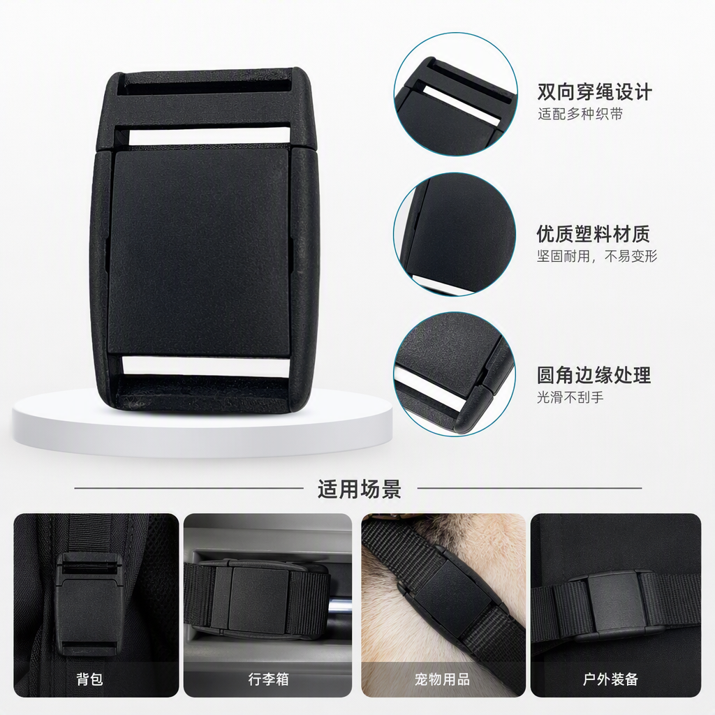 箱包扣塑料插扣 压扣按扣调节扣服饰皮带扣腰包扣按压式插扣
