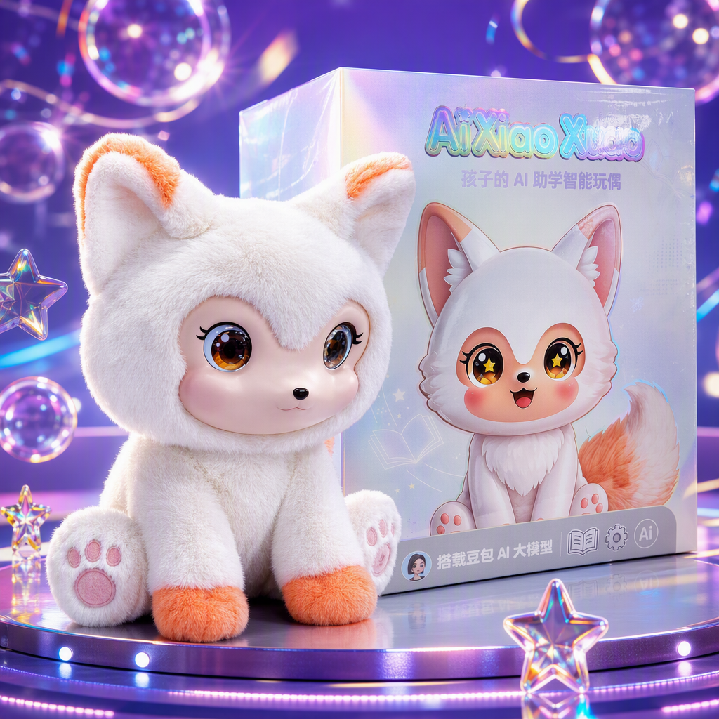 Cute plush fox dolls, white base ornaments, soft and adorable throw pillows, children's gift collectibles Specification image