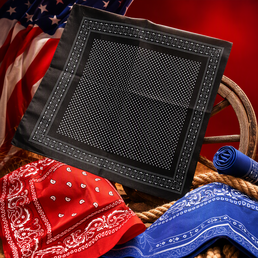Moda negro wave dot square pañuelo Specification image