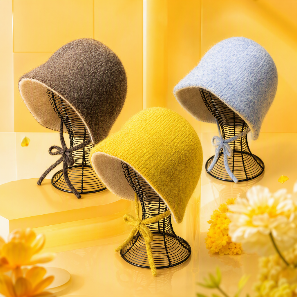 Moda sombrero de lana caliente otoño invierno versátil casual hombre y mujer sombrero de lana amarillo imprescindible sombrero caliente invierno Specification image