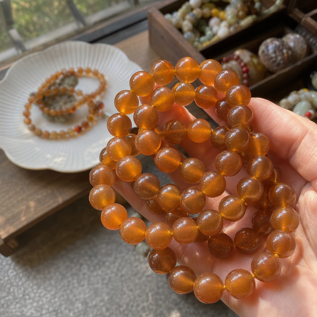 Moda natural flor jade jade pulsera 10mm jade cuentas cadena de mano simple 100 accesorios pulsera pareja enviar mayores enviar amigos