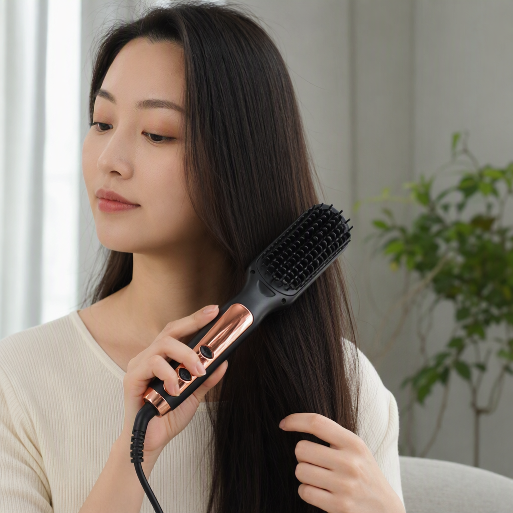 ENERGY MAX Electric Hair Comb is a portable household hairdressing comb that doesn't require pulling and is a styling wonder details Picture