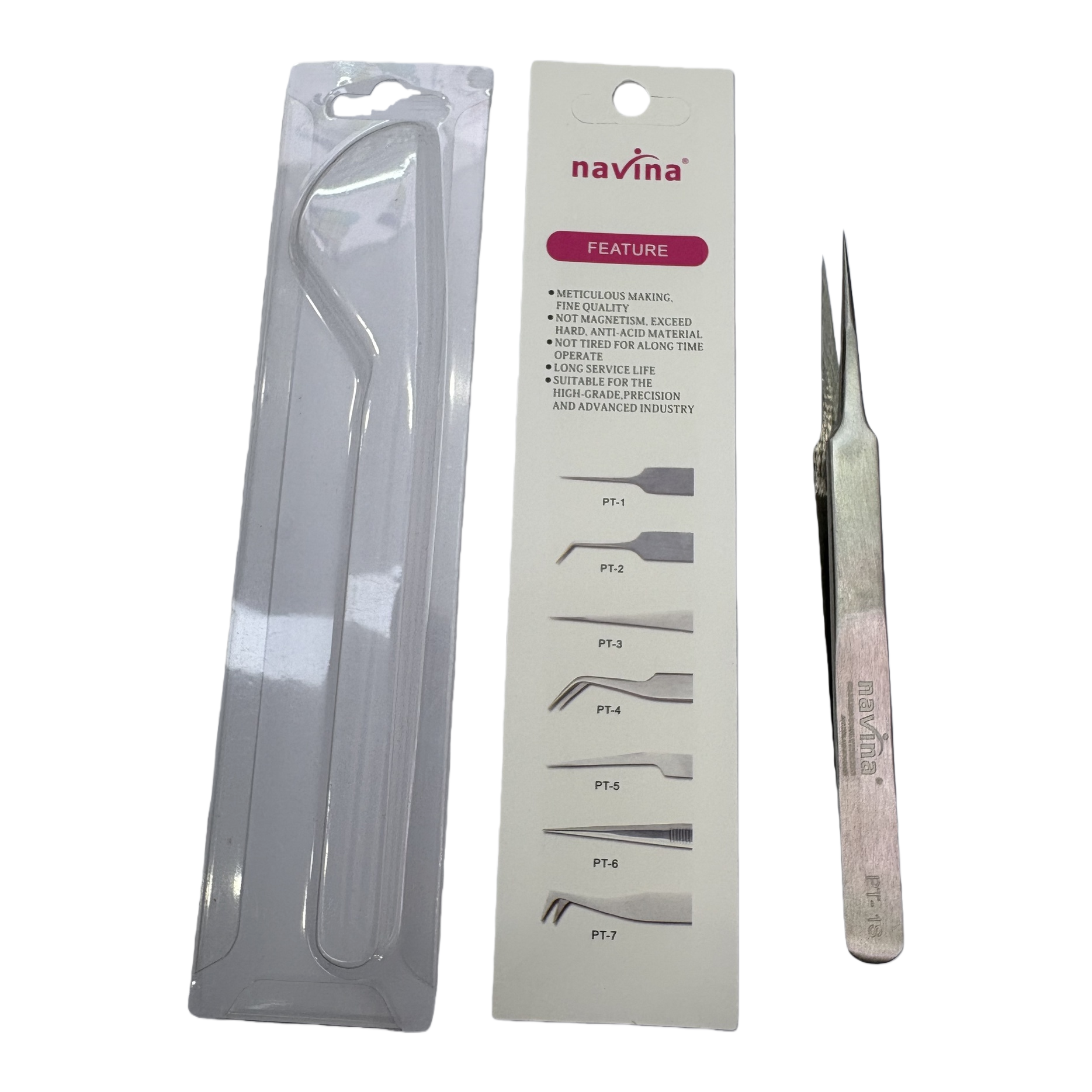 Pinzas de corte de cejas profesionales de belleza sujeción meticulosa no daña la piel plata metal artesanía herramienta portátil Item Picture