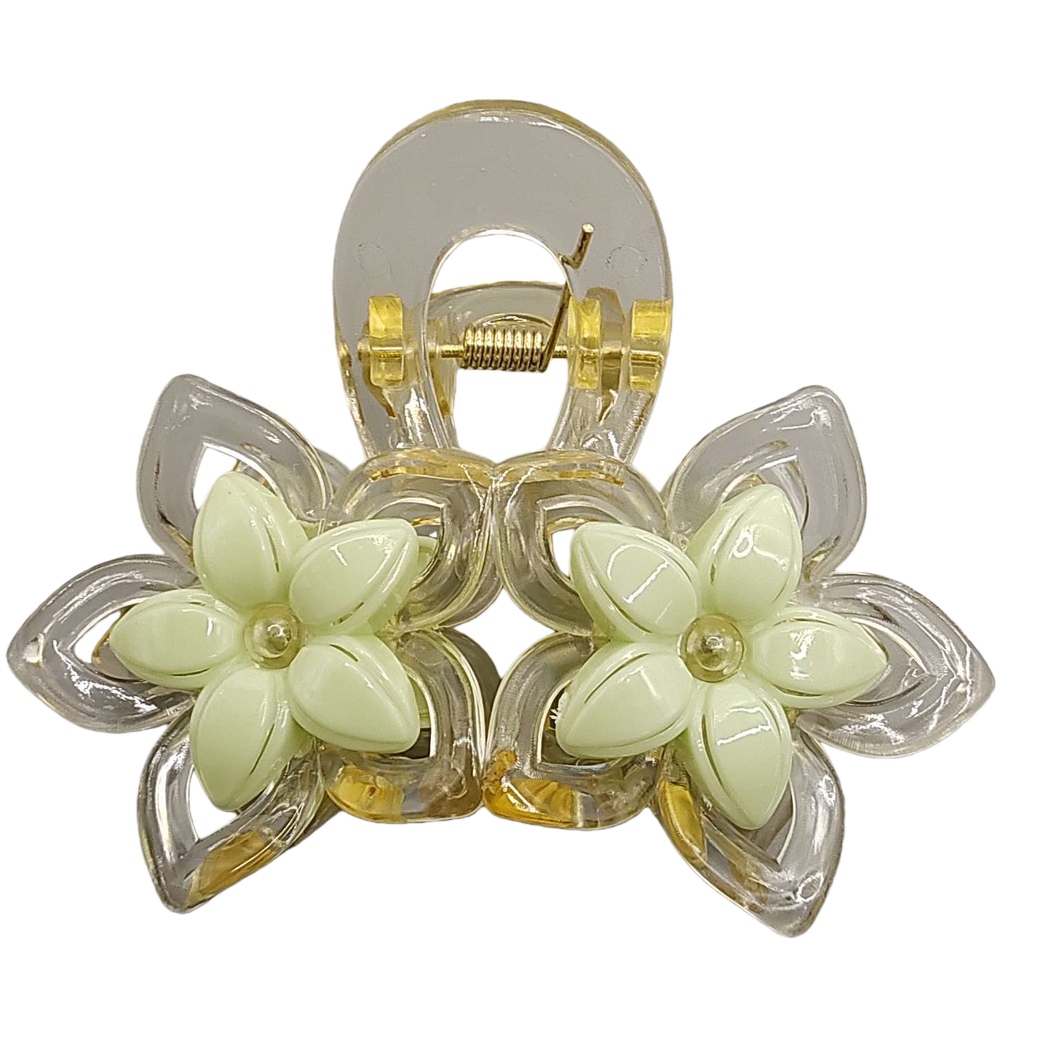 Fashionable transparent flower-shaped hair clips, sweet and cute hair accessories, hairstyle decoration, hair accessories for women, simple and versatile Item Picture