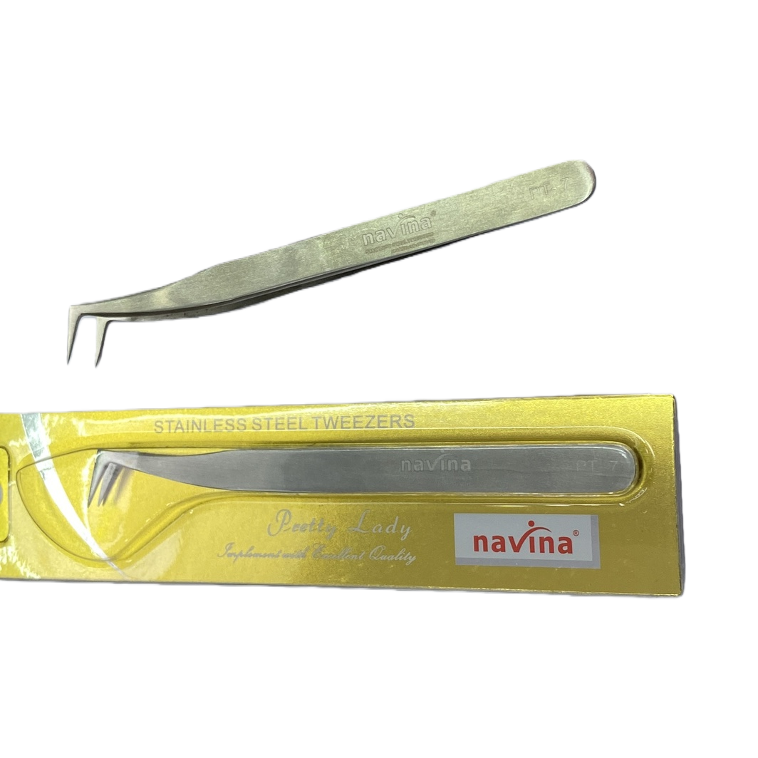Golden packaging stainless steel tweezers for meticulous clamping, silver tweezers for exquisite beauty tool set, portable beauty clips Item Picture