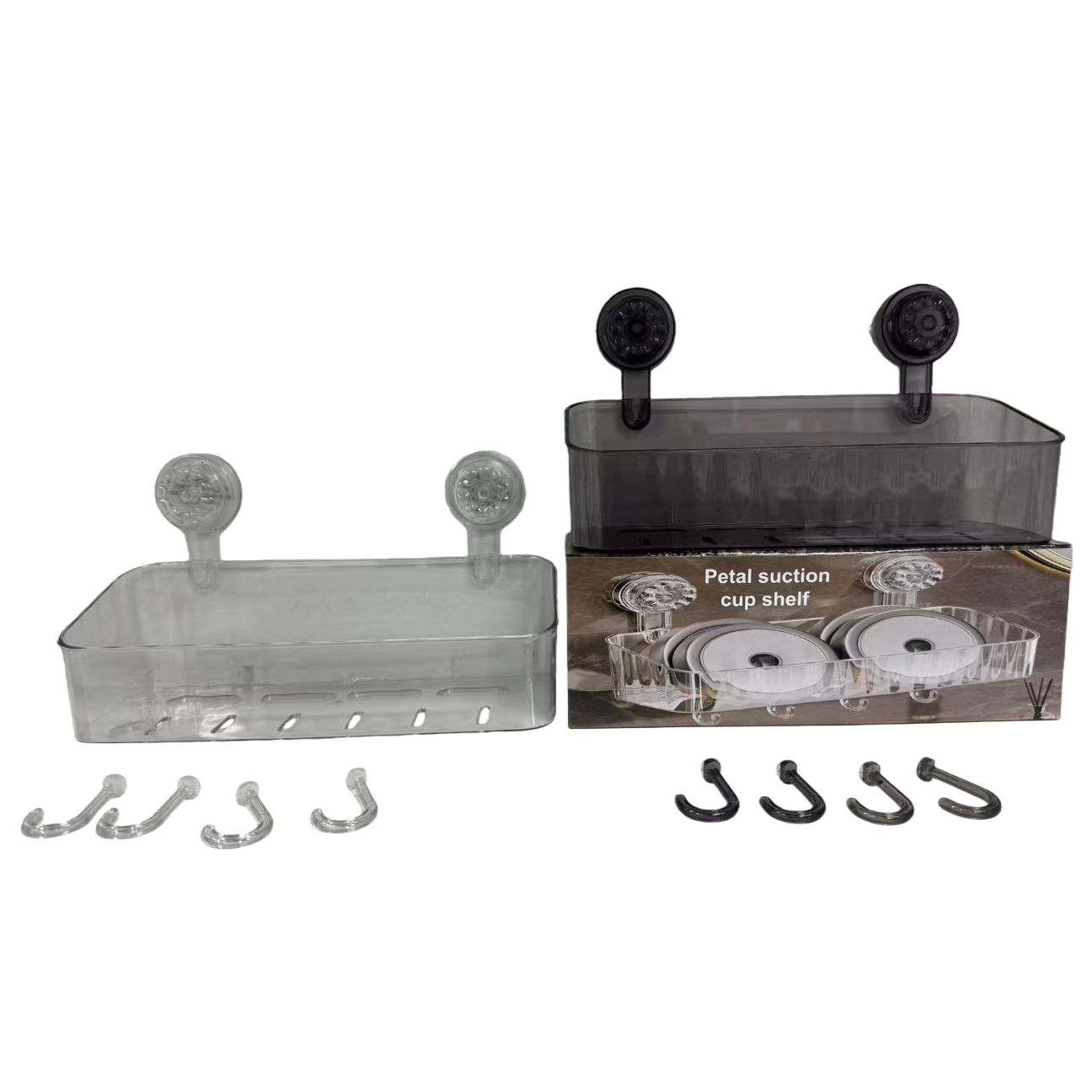 Multifuncional ventosa rack cocina cuarto de baño rack de almacenamiento sin perforación fuerte pegar suministros de acabado hogar práctico details Picture