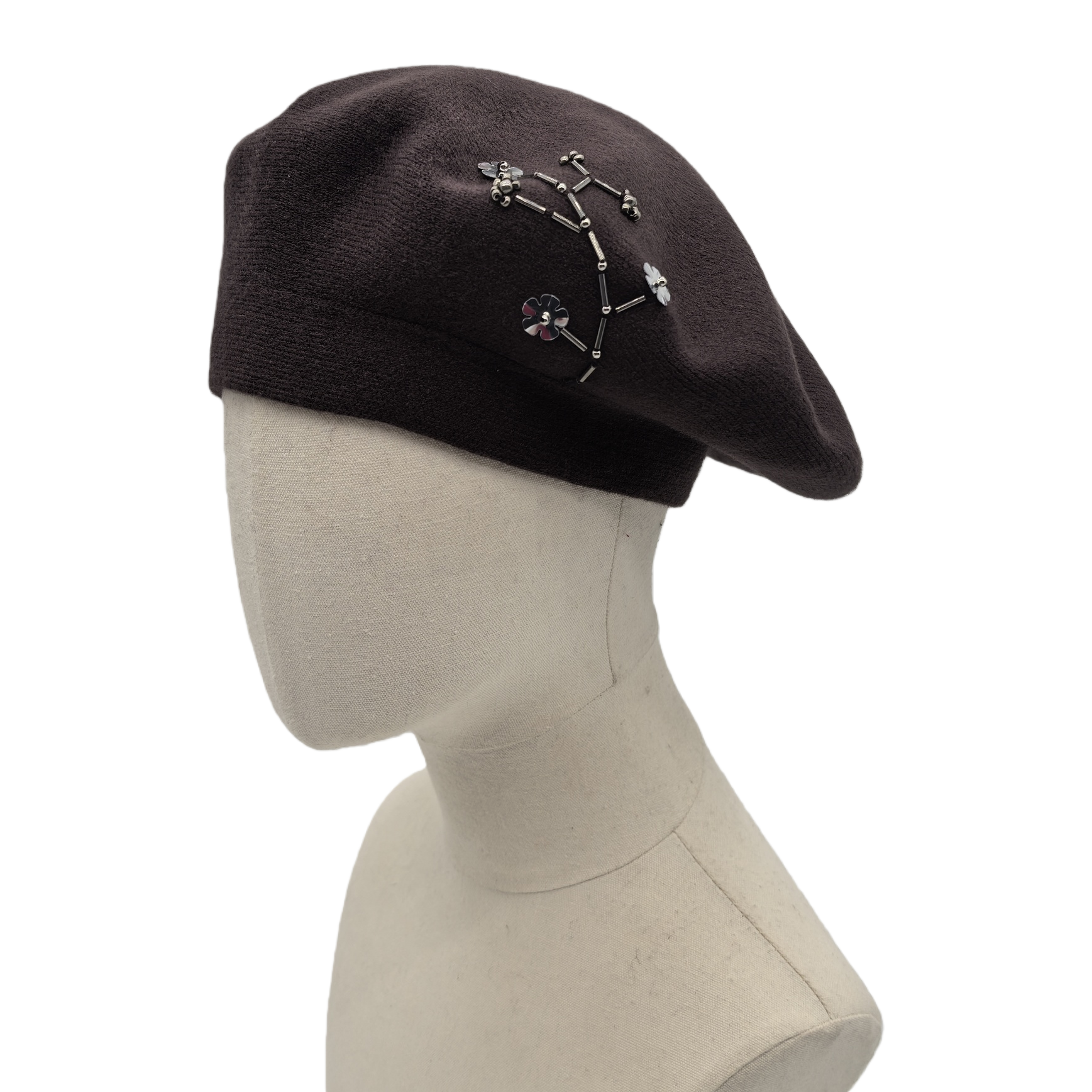 Fashionable knitted hats are versatile and warm. Winter casual hats and headscarves for men and women are trendy. Soft and comfortable for autumn and winter details Picture