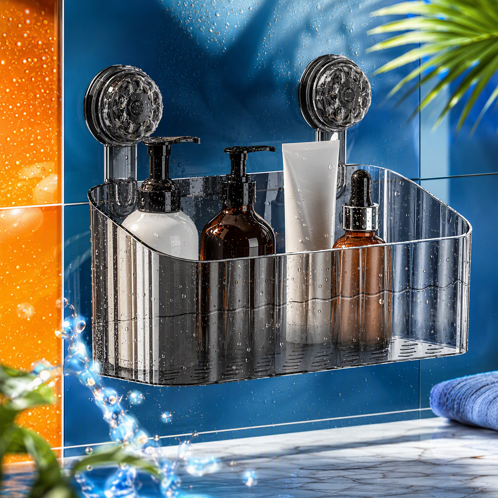 Multifuncional ventosa rack cocina baño rack de almacenamiento sin punzón fuerte pegar suministros de acabado artículos para el hogar details Picture