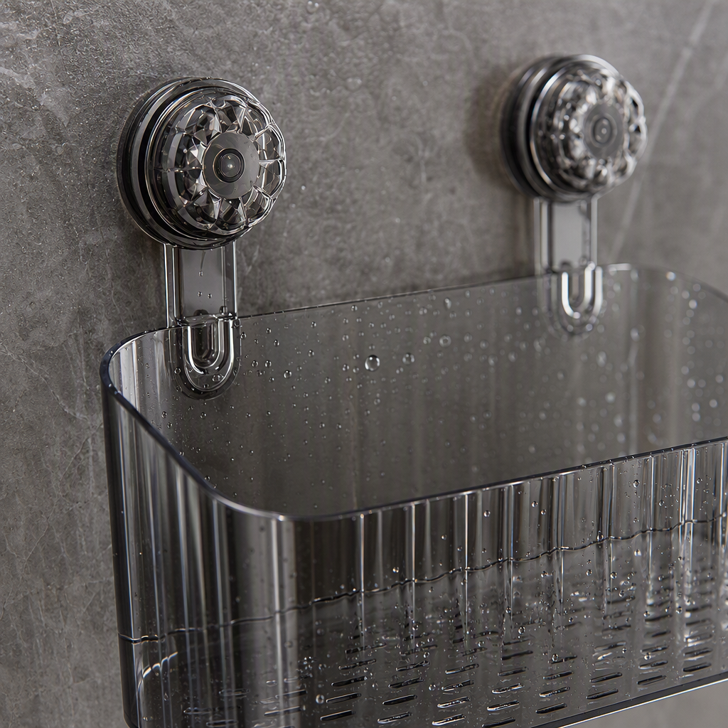 Multifuncional ventosa rack cocina baño rack de almacenamiento sin punzón fuerte pegar suministros de acabado artículos para el hogar Application Scenario