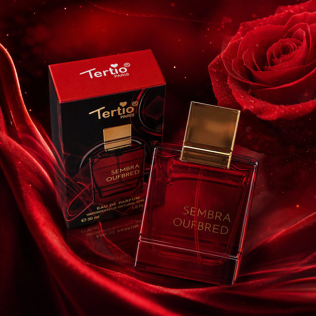 Fashionable red perfume bottle, exquisite packaging box, high-end gift box, gift decoration and creative design Specification image