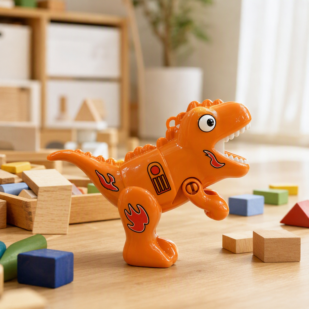 Wholesale of a single dinosaur firestone gun, a new and unique cross-border entertainment gadget, a creative small toy in the style of a spark gun details Picture