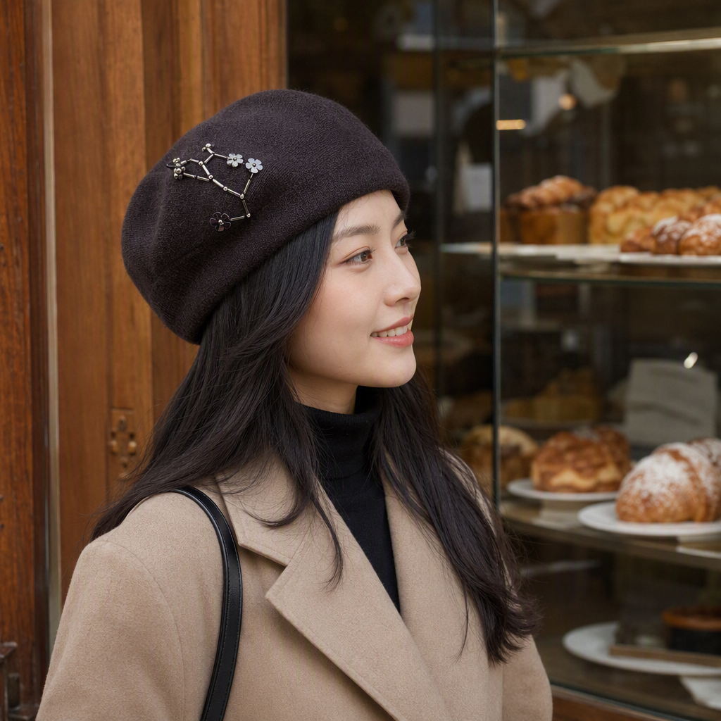 Fashionable knitted hats are versatile and warm. Winter casual hats and headscarves for men and women are trendy. Soft and comfortable for autumn and winter