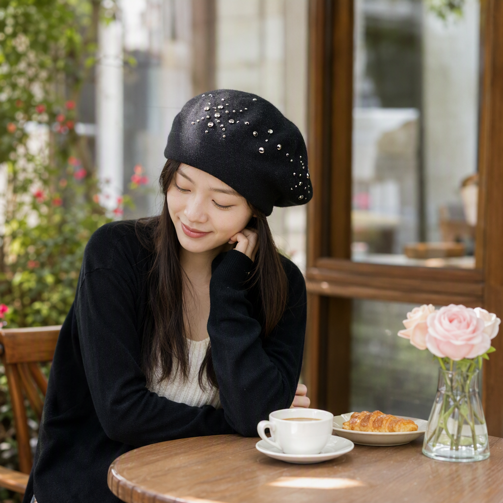 Fashionable knitted hat, warm and versatile, autumn and winter hat for women, Korean style trendy hat, casual hat accessory Item Picture