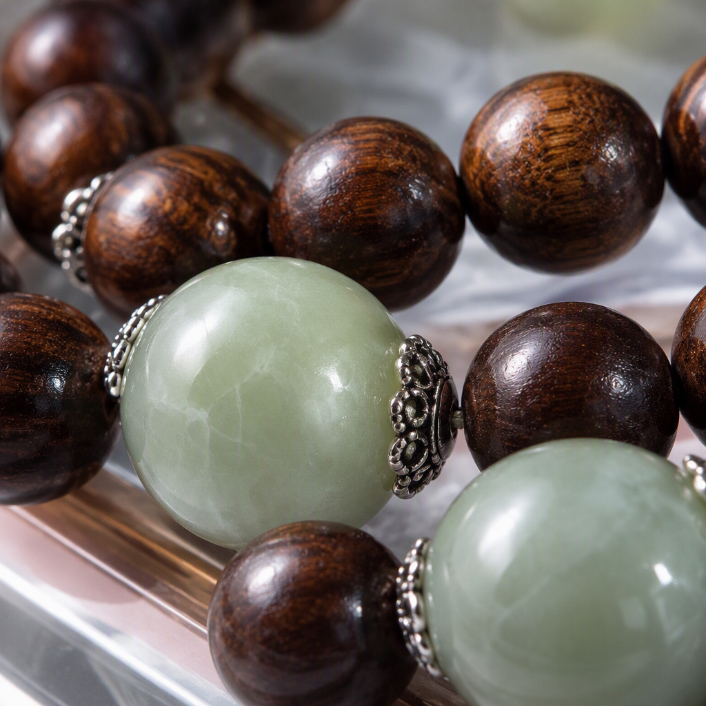 Moda seda dorada madera "xiuyu" perlas pulseras mujer estilo nacional decoración de la mano personalidad simple tejido a mano tendencia accesorios Application Scenario