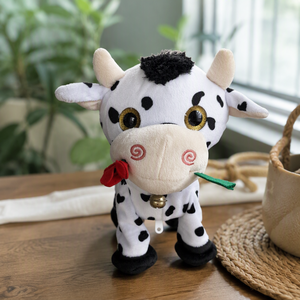 Cute black and white spotted cow doll, reborn doll, modified doll, Capibara Capybara Dudu figurine, children's toy details Picture