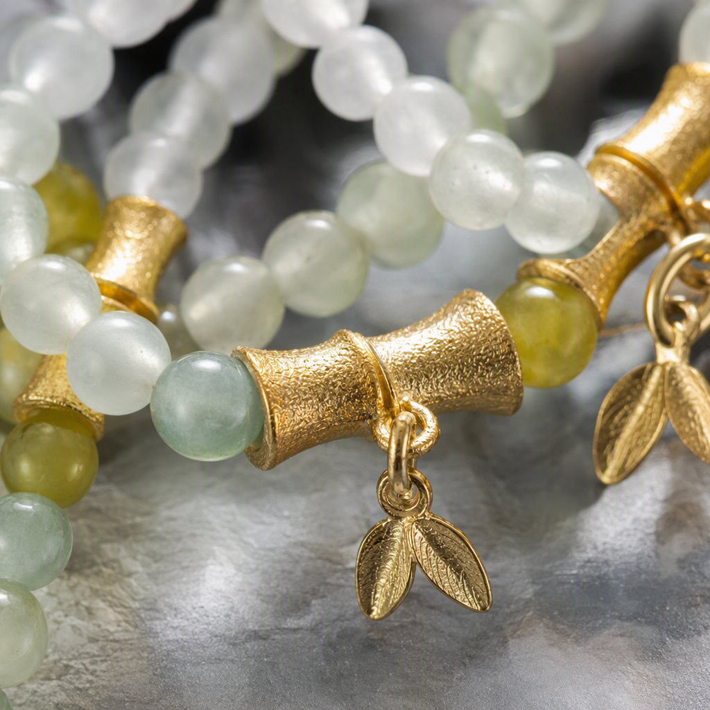 Fashionable Xiuyan jade bracelet for girls and students, a fresh and innocent gift for daily wear. Bamboo joint leaf accessories, elegant and dazzling. Live broadcast Specification image