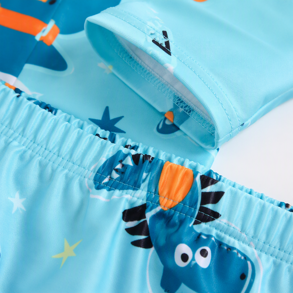 Children's astronaut dinosaur-themed sun-protective clothing and pants set, summer breathable and UV-resistant baby outdoor casual sun-protective clothing Application Scenario