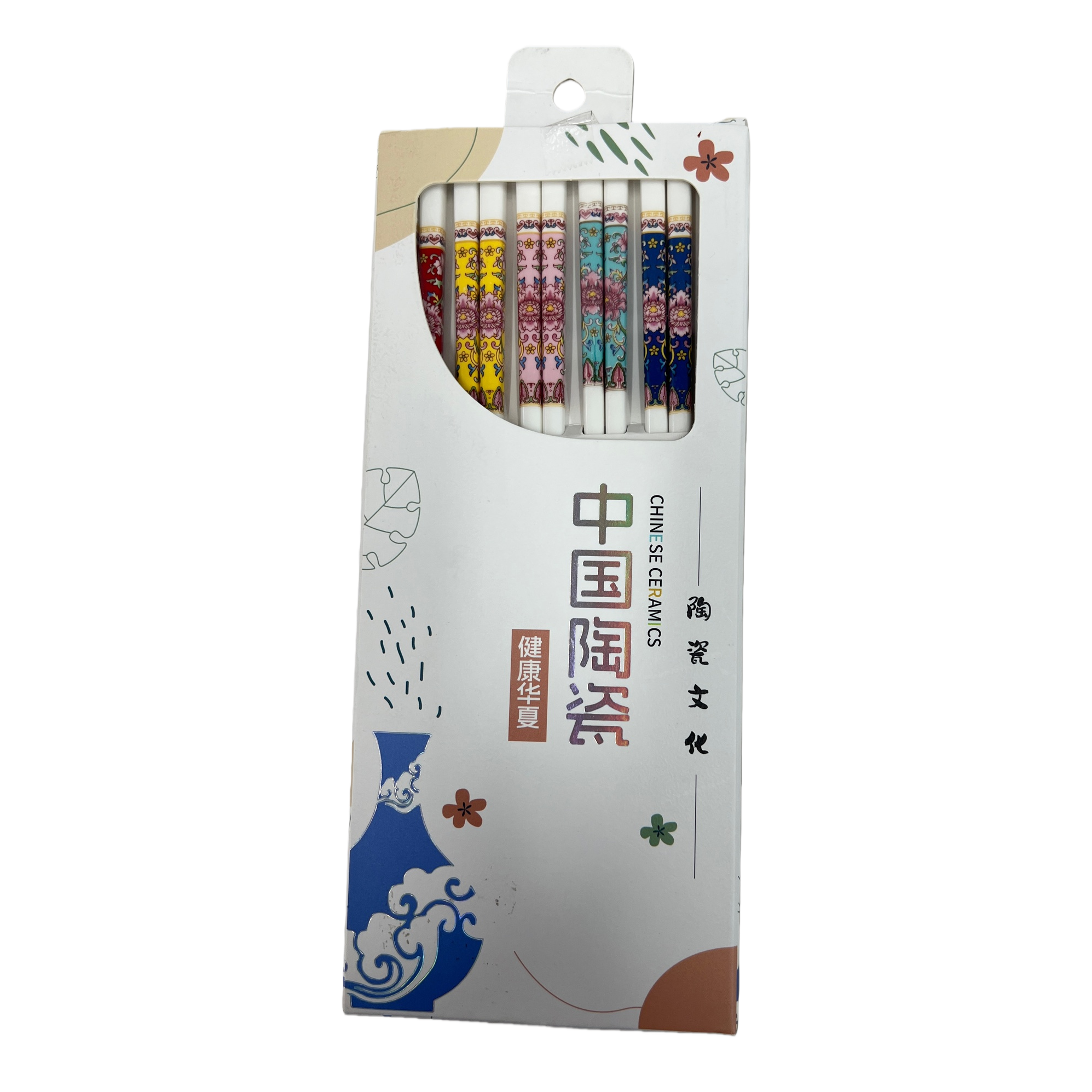 Colorful ceramic chopsticks set, creative tableware, essential for home and restaurant dining tables, fashionable and practical gift set Item Picture
