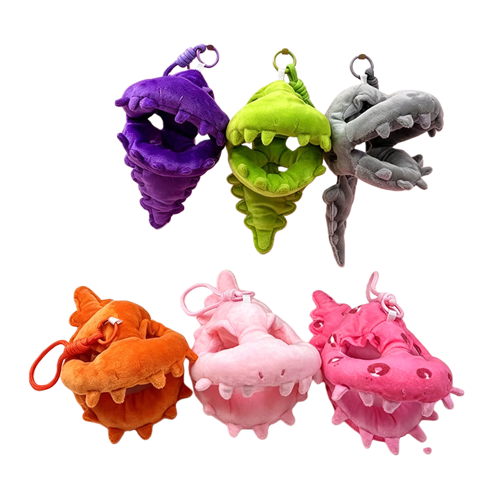 Cute cartoon dinosaur baby clothes, hats, plush pendants, schoolbags, keychains, dolls, souvenirs, wholesale for foreign trade, colorful plush crocodile-shaped keychains, Mother's Day gifts, acrylic keychains, accessories, fashionable and cute ornaments Item Picture