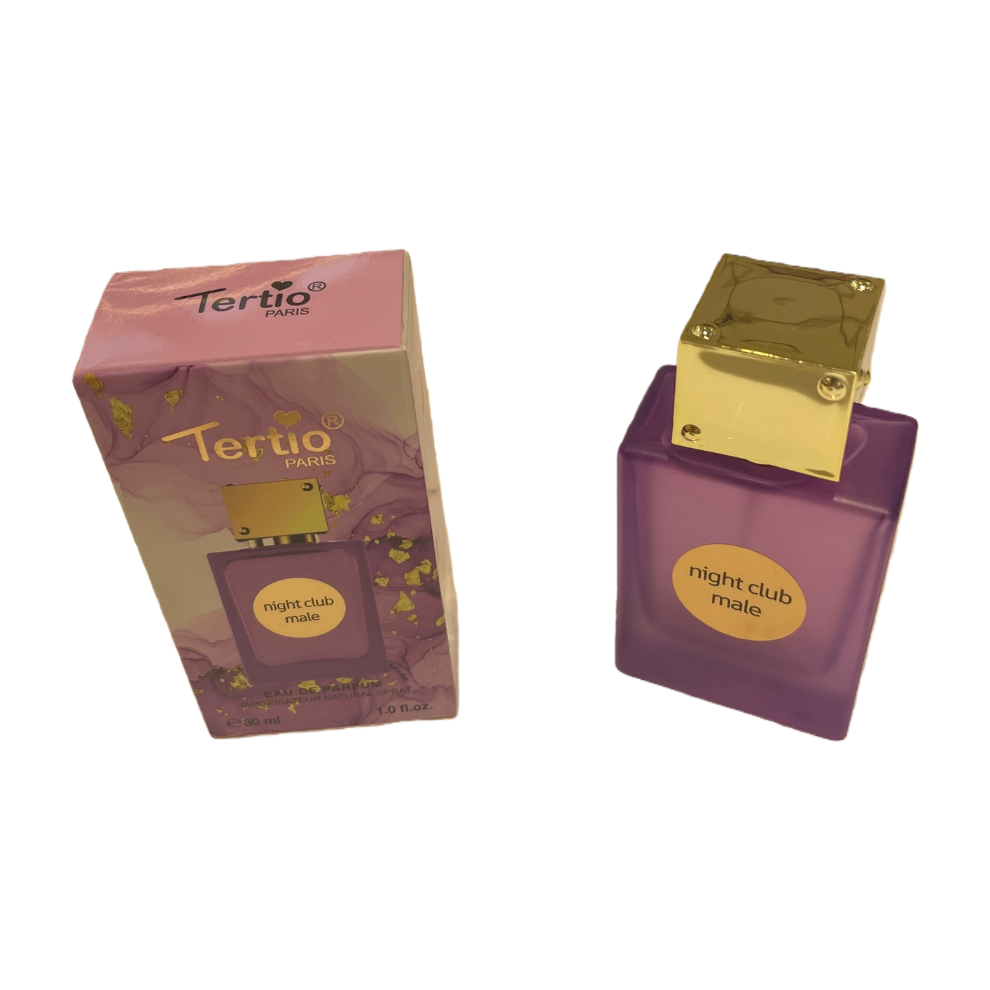 Elegant purple perfume bottle with pink packaging box, fashionable and exquisite fragrance gift box set Item Picture