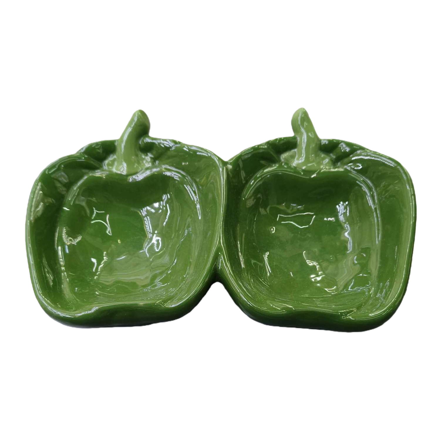 Multi-compartment green apple-shaped dinner plate, creative fruit plate, kitchenware, simple and fashionable home decoration plate Item Picture