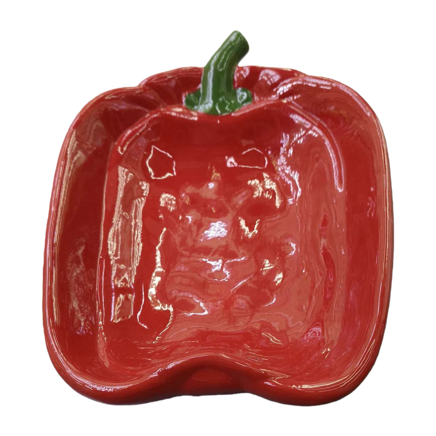 Creative red sweet pepper shaped ceramic bowl, kitchen tableware, household creative tableware, cute fruit and vegetable bowl, gift set Item Picture