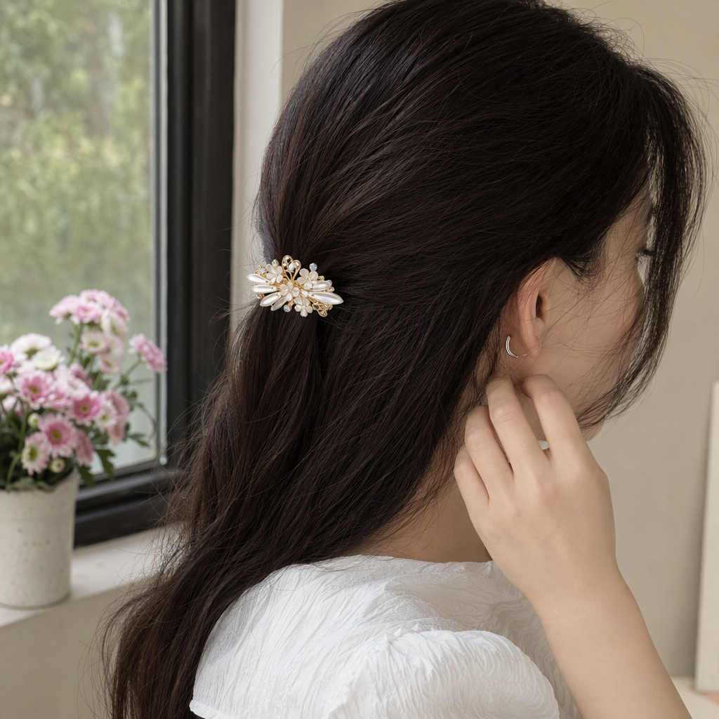 شباك لؤلؤ فرنسي مزود بشريط لؤلؤ أنيق Item Picture