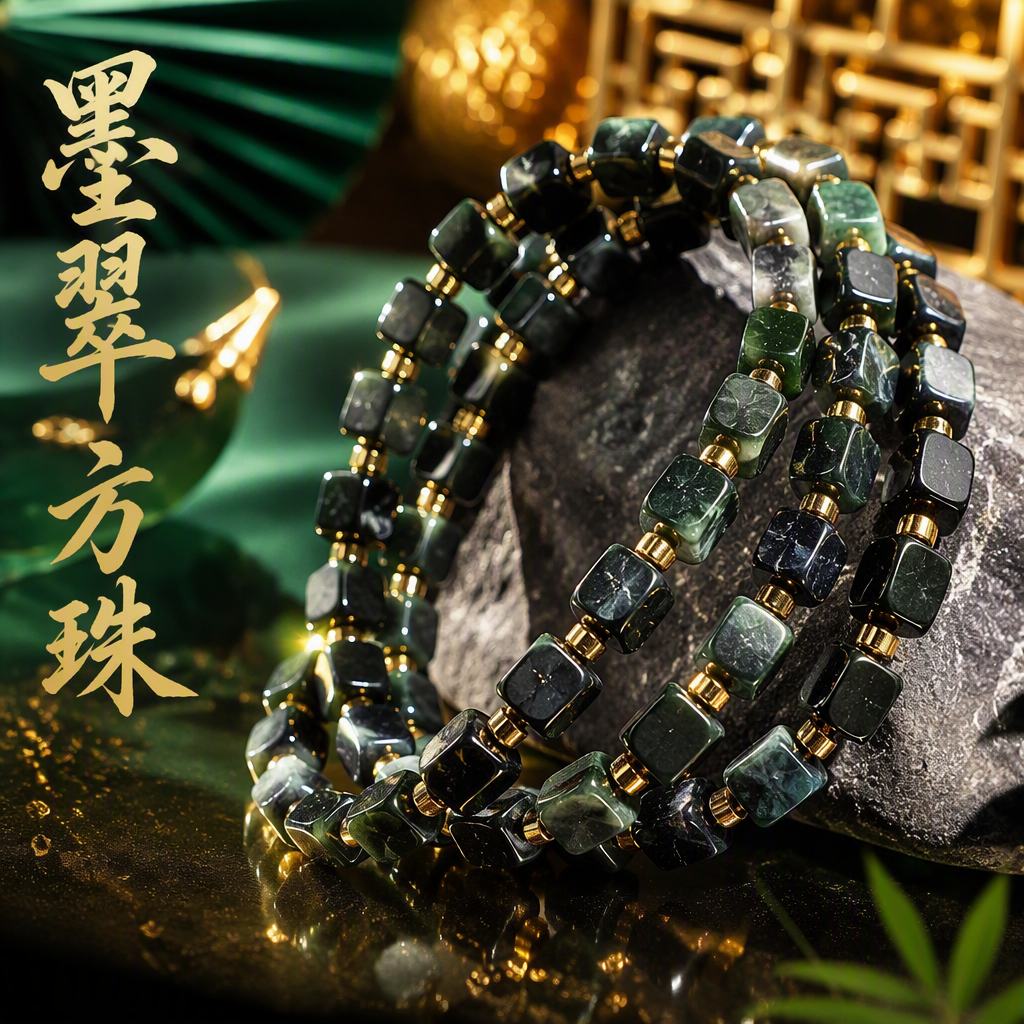 Natural jade cubo de azúcar cadena de mano 6mm longjiang jade calma atmósfera versátil estudiante hombre mujer tendencia accesorios accesorios