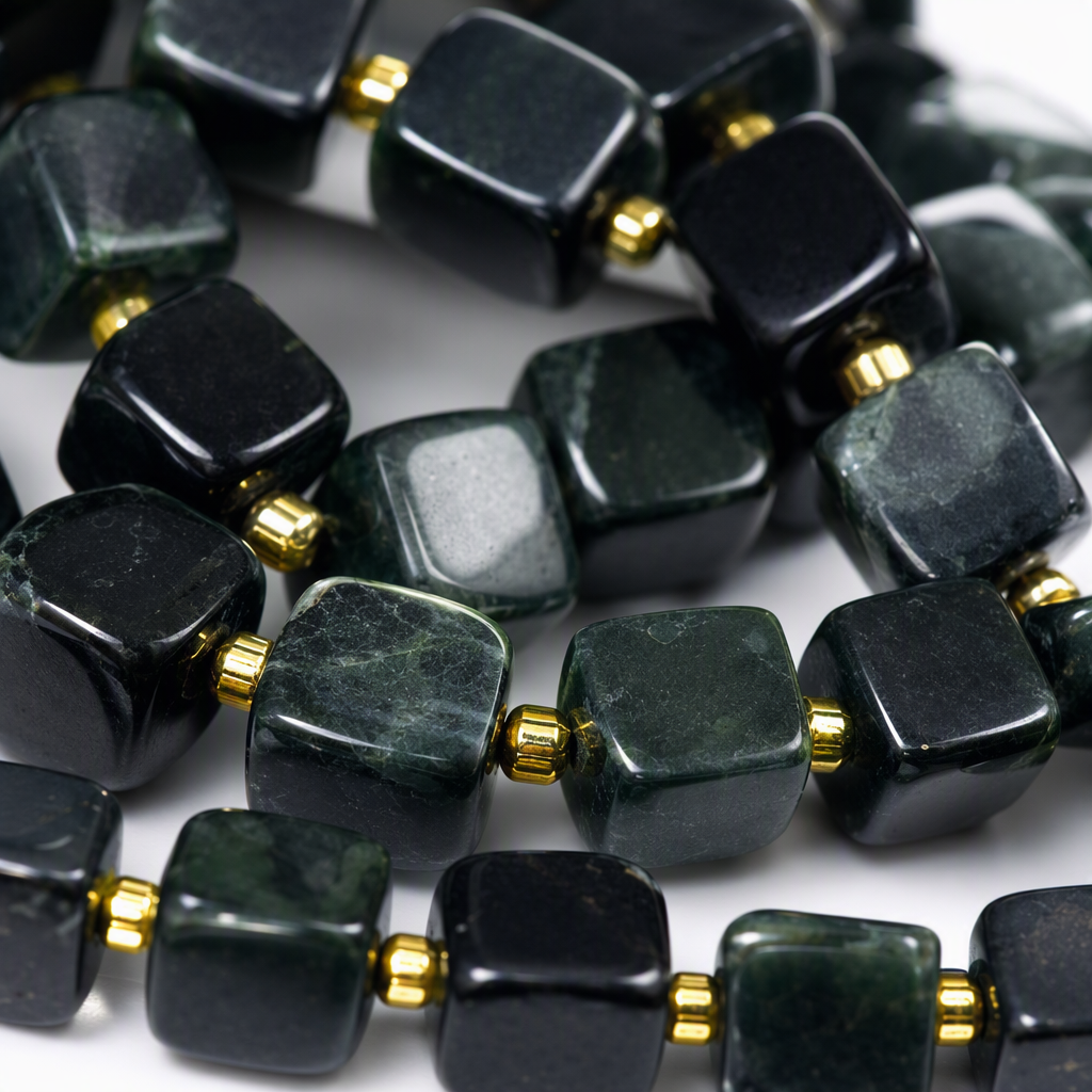 Natural jade cubo de azúcar cadena de mano 6mm longjiang jade calma atmósfera versátil estudiante hombre mujer tendencia accesorios accesorios Application Scenario
