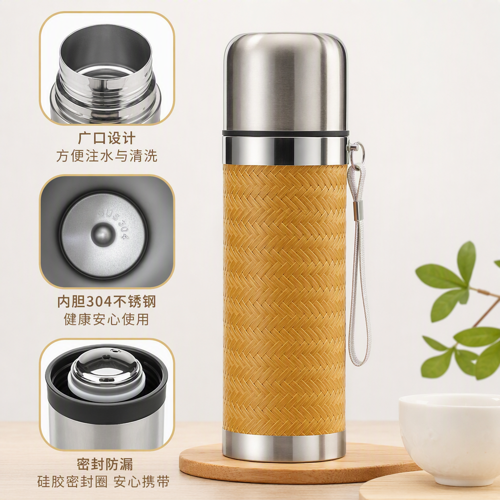 High-end stainless steel titanium insulated cup set, portable cold and heat preservation, outdoor travel gift Application Scenario