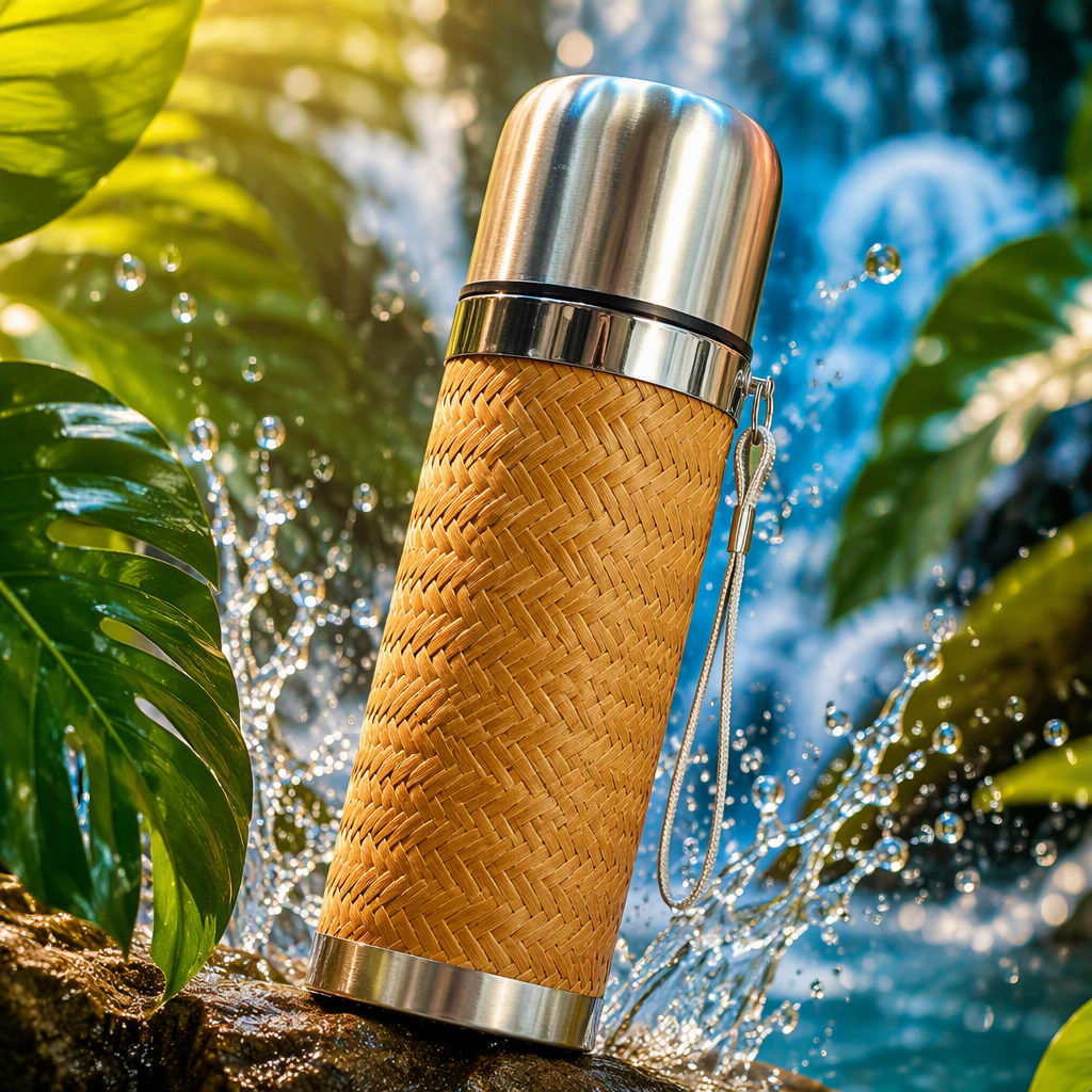 High-end stainless steel titanium insulated cup set, portable cold and heat preservation, outdoor travel gift