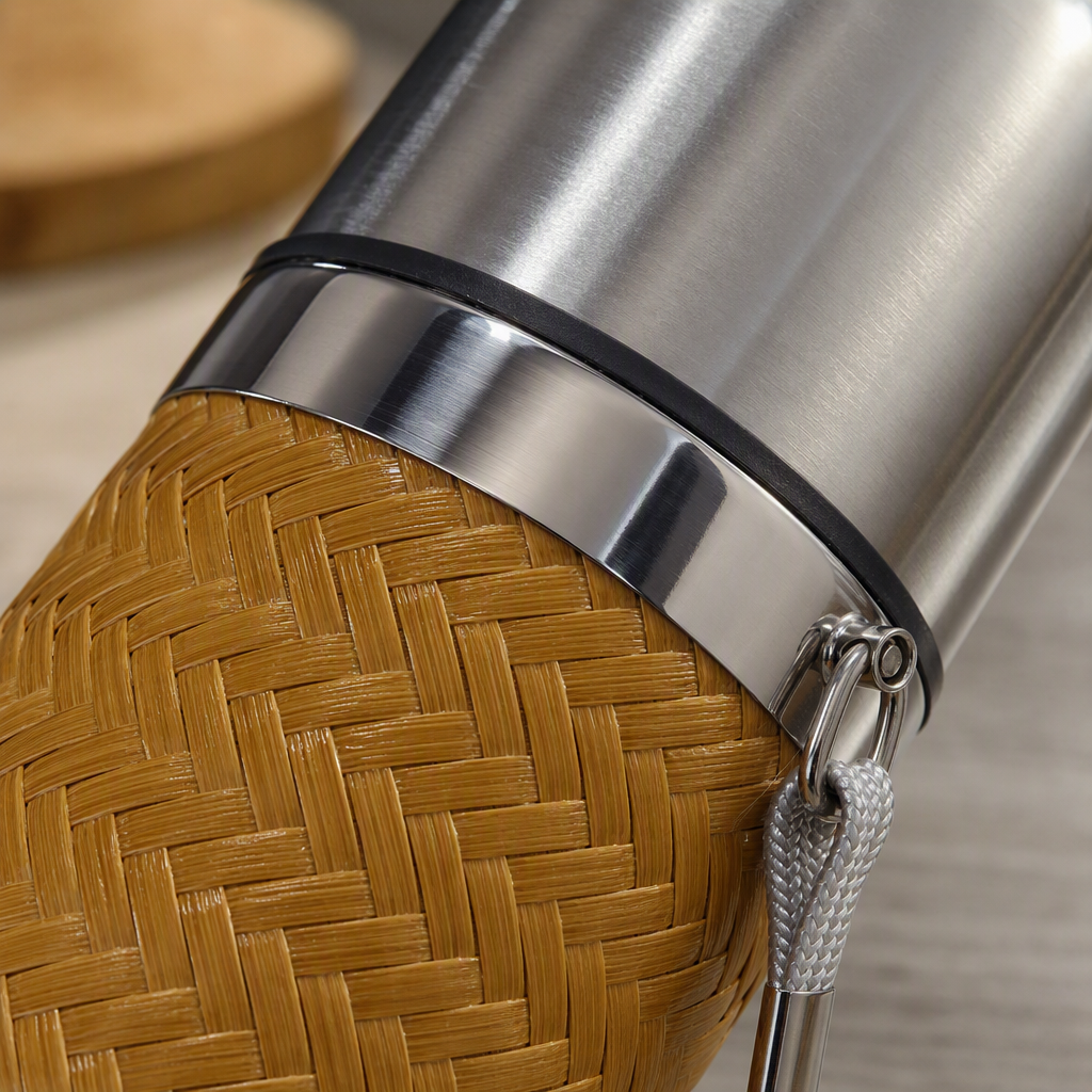 High-end stainless steel titanium insulated cup set, portable cold and heat preservation, outdoor travel gift details Picture