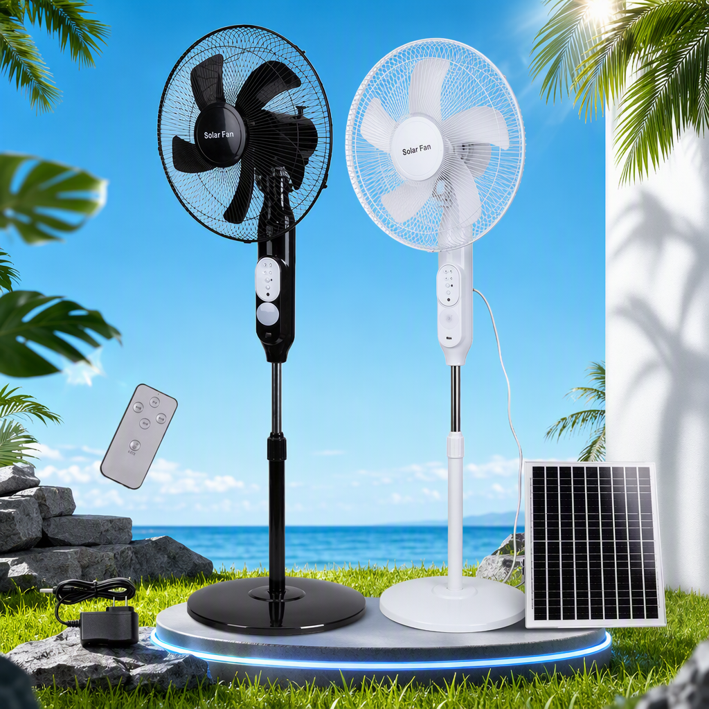 Silent desktop fan for home use, adjustable in white and black, summer cool breeze, small portable fan Specification image