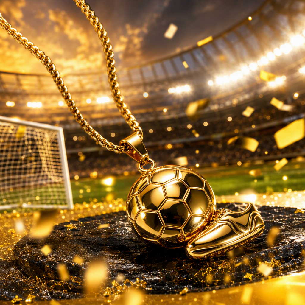 The stainless steel football shoe-shaped necklace features exquisite chain buckles that are stable and durable. The three-dimensional carved texture is outstanding, making it versatile for daily sports and casual wear Specification image