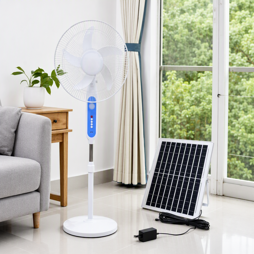 Silent high-volume white floor fan, cool and energy-saving in summer, with strong wind force, is a household electric fan details Picture
