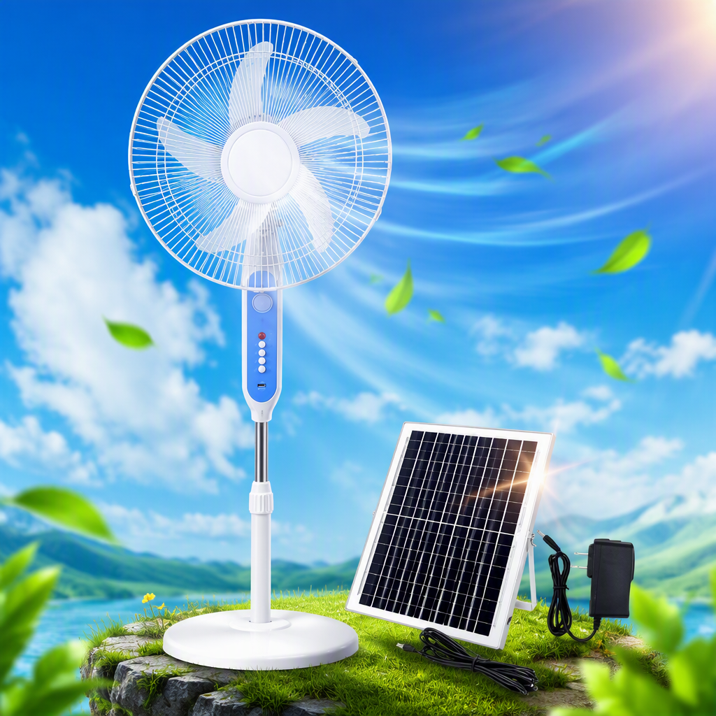 Silent high-volume white floor fan, cool and energy-saving in summer, with strong wind force, is a household electric fan Specification image