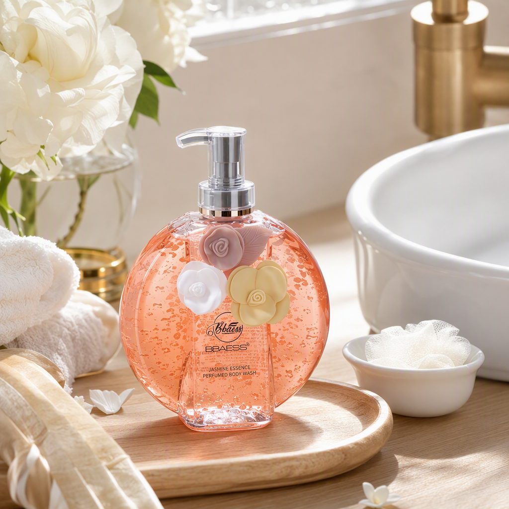 Colorful body wash bottles, creative packaging, fashionable household bath product containers, large capacity, environmentally friendly design details Picture