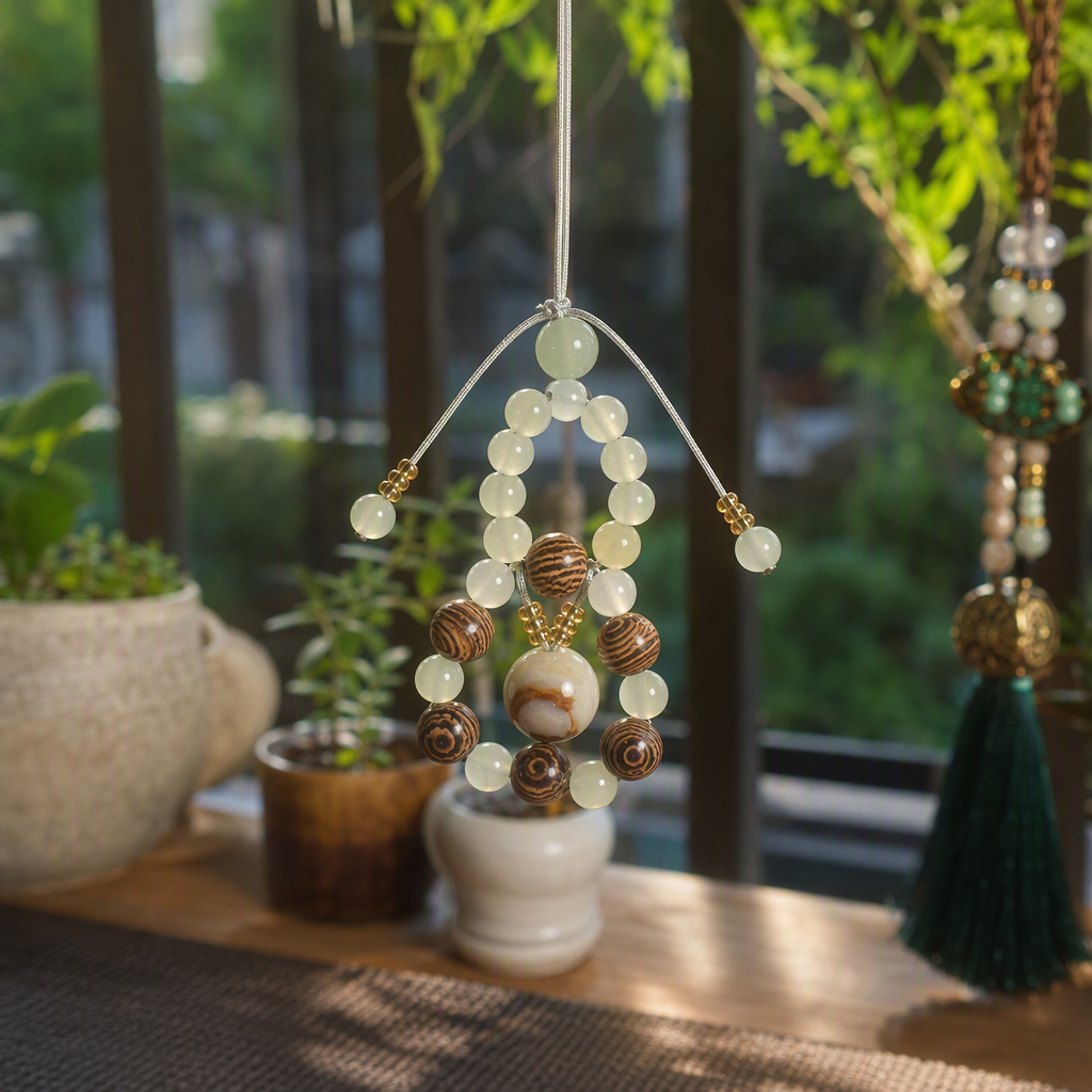 Natural "xiuyu polvo verde" jade madera colgante de accesorios de moda jade caída de jade colgante de teléfono móvil bolsas de coche llaveros colgantes regalos decorativos creativos Application Scenario