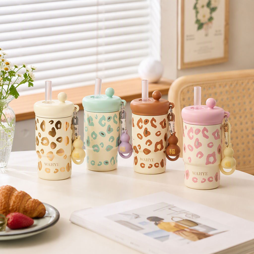 【CL】26Q3#2035 Yunjian Milk Leopard Insulated Cup details Picture