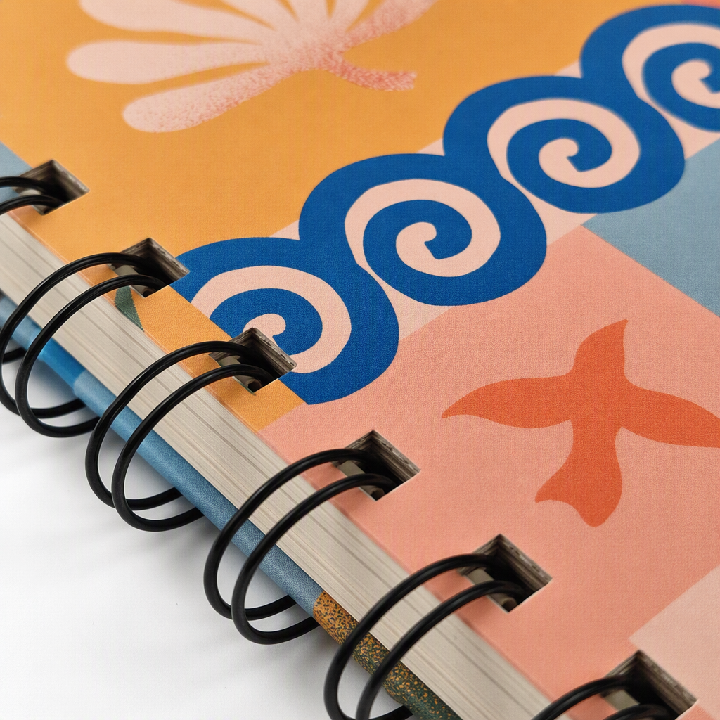 Donghu Paper Products A6 Summer Vacation Wave Starfish Pattern Coil Book Application Scenario