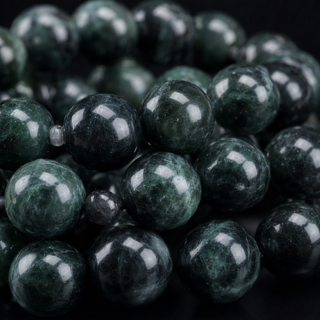 Longjiang Jade 8mm round bead fashionable natural Xiuyan jade bracelet and string, versatile for men and women's casual daily life, student and white-collar workers' jewelry, gift Application Scenario