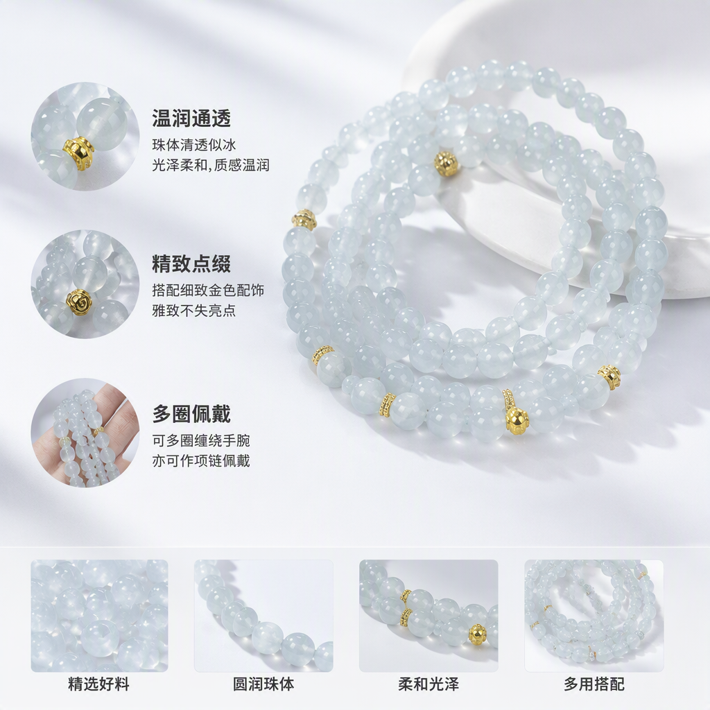 سوار أزياء من طراز Blue Blue Bee details Picture
