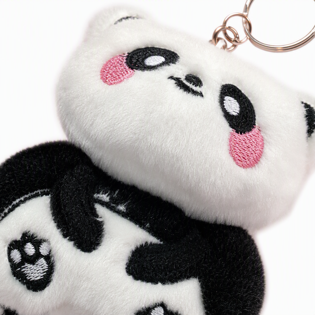 Chengdu Panda Cultural and Creative sitting figurines, plush toys, souvenirs, keychains, pendants, wholesale for foreign trade, cute cards, adorable plush animals, keychains, three-piece sets, panda and piggy pendants, Mother's Day gifts, creative cartoon keychains, accessories Item Picture
